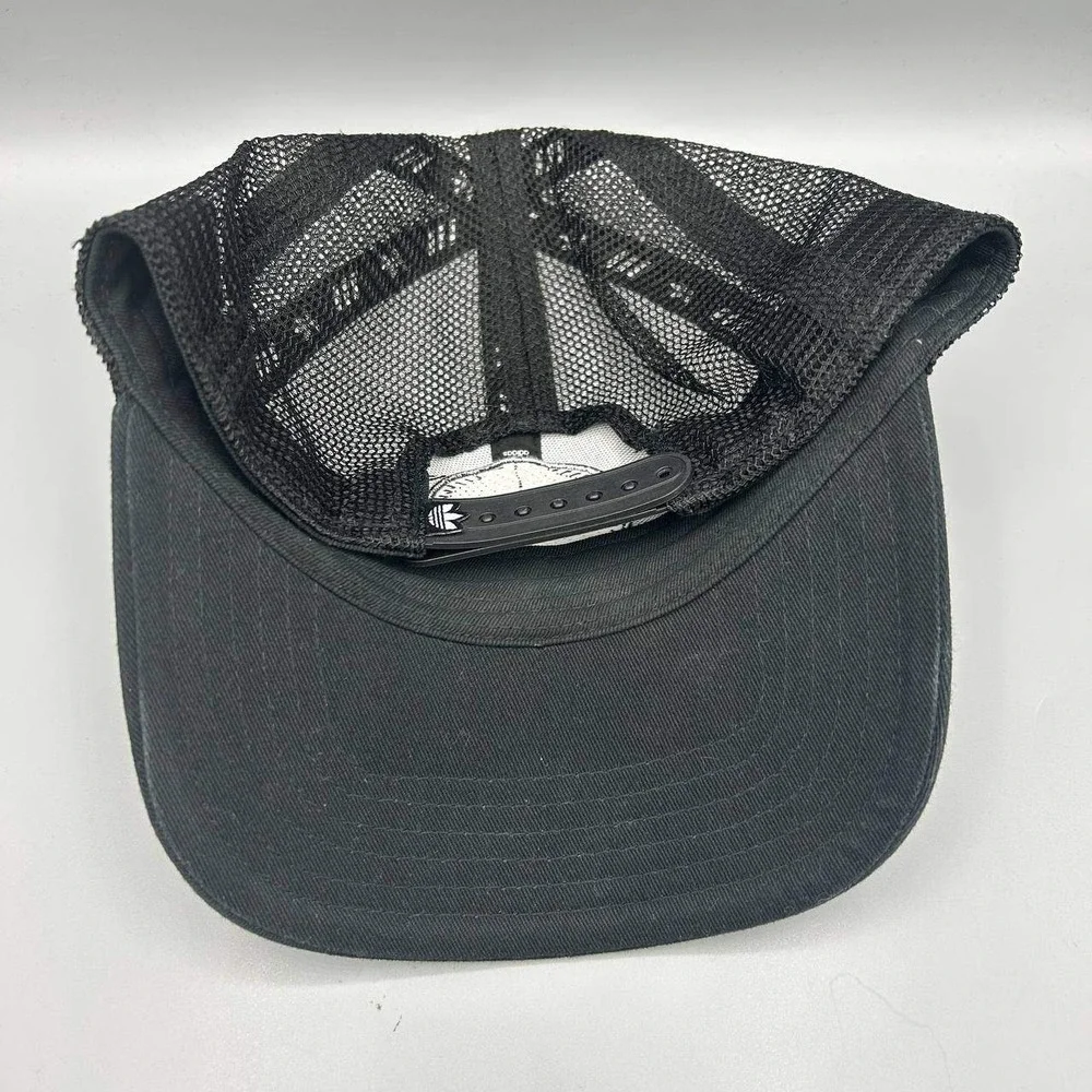 Adidas Logo Trucker Hat Men Black Snap Back‎ Cap